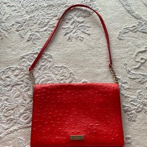 Kate spade lobster color bag in ostrich pattern leather